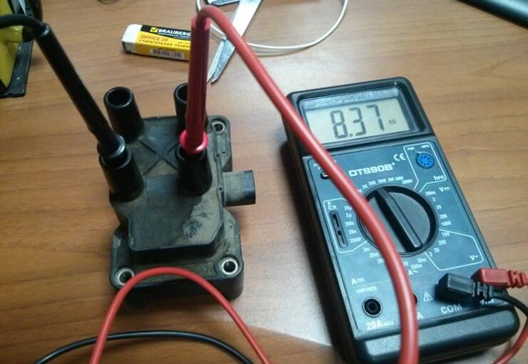 как проверить катушку зажигания мультиметром ваз 2112