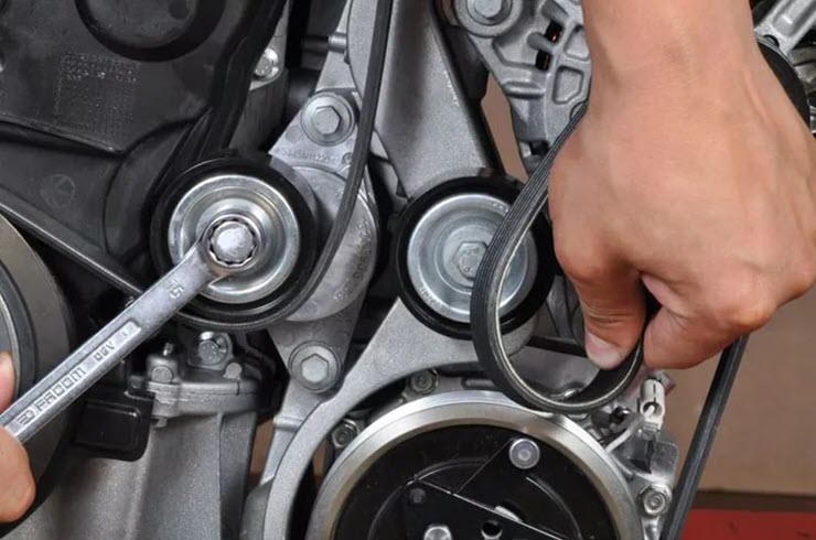 как натянуть ремень генератора опель