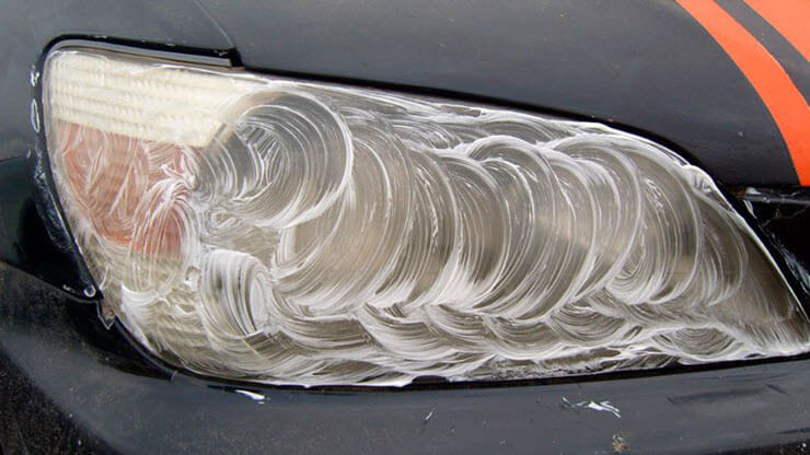 полировка фар зубной пастой