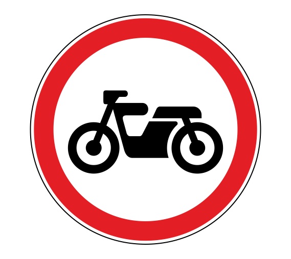 Знак 3.5. Движение мотоциклов запрещено.