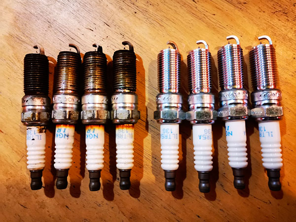 Грязные свечи зажигания