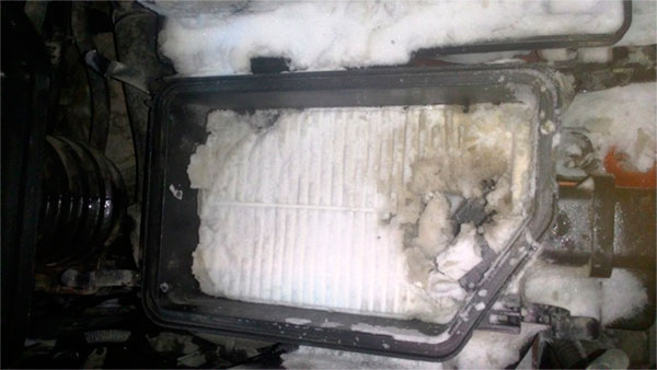Загрязненный воздушный фильтр