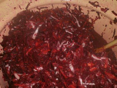 тушится заправка для борща