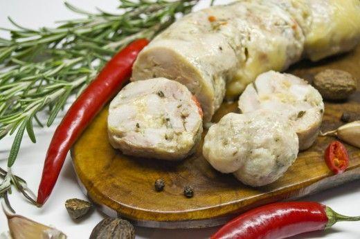 вареная домашняя колбаса из индейки