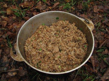 рецепт гречневой каши на костре