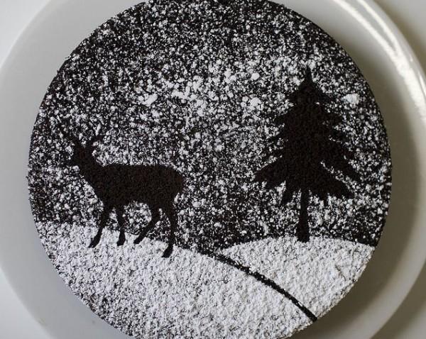 как украсить торт на год огненного петуха сахарной пудрой