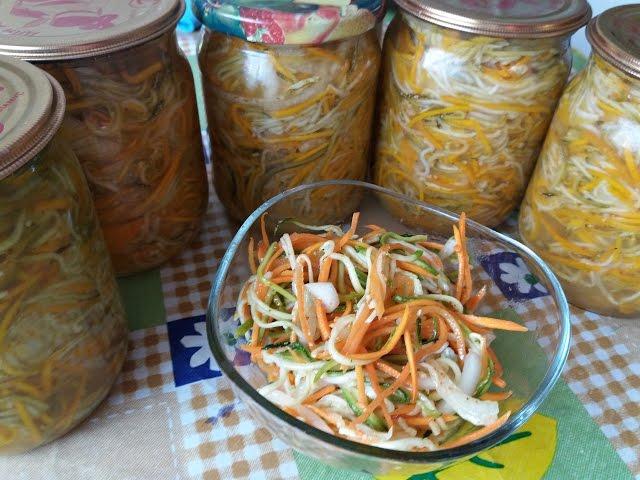 вкусные кабачки по-корейски на зиму