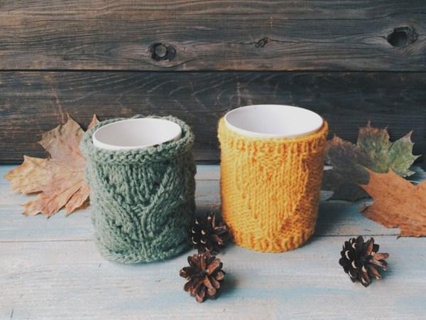 кружка в подарок в одежке ручной работы