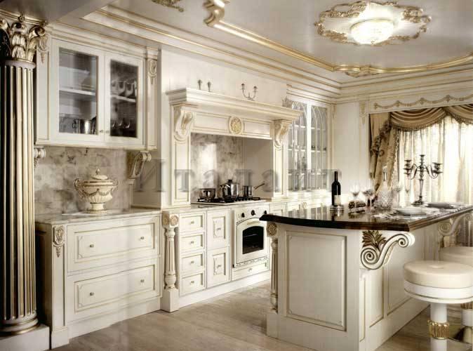белая кухня в классическом стиле