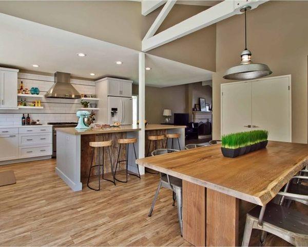 дизайн кухни гостиной в скандинавском стиле