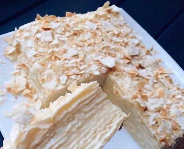 наполеон без выпечки из лаваша