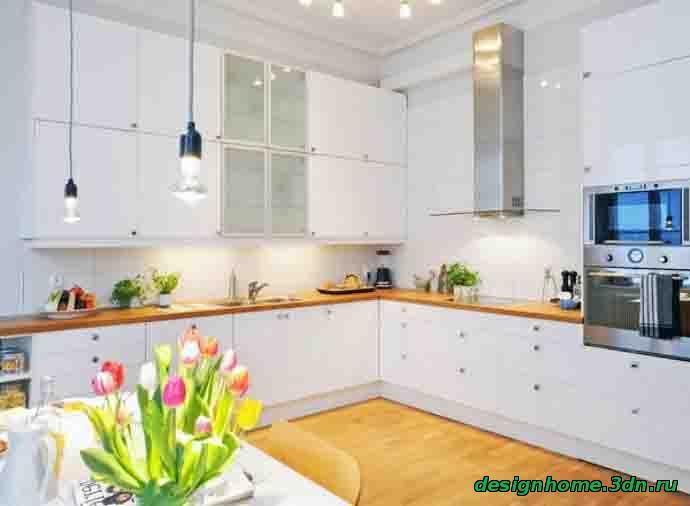 освещение на кухне в скандинавском стиле