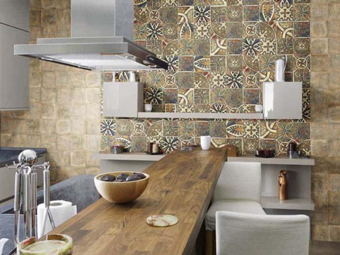 керамическая плитка для кухни имитирующая камень