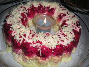 салат с селедкой