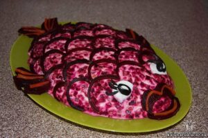 селедка под шубой оформление