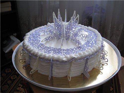 украшение новогоднего торта айсингом