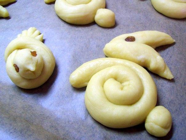 выпечка к пасхе - кролик из теста