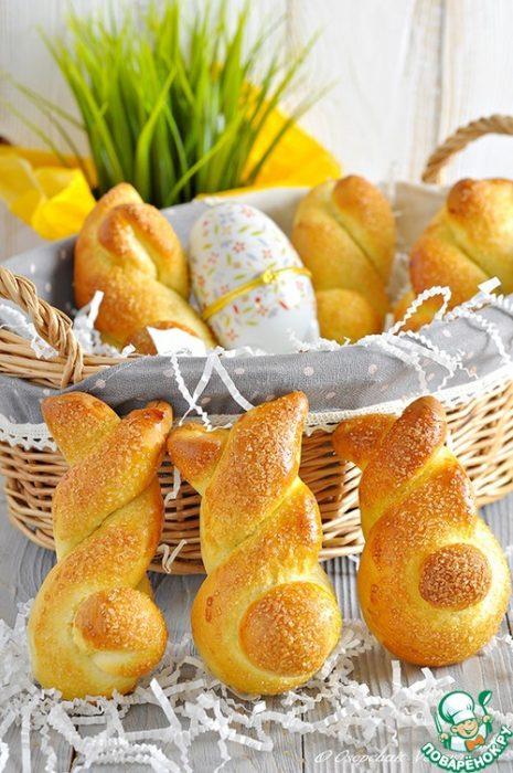 пасхальная выпечка в виде кролика